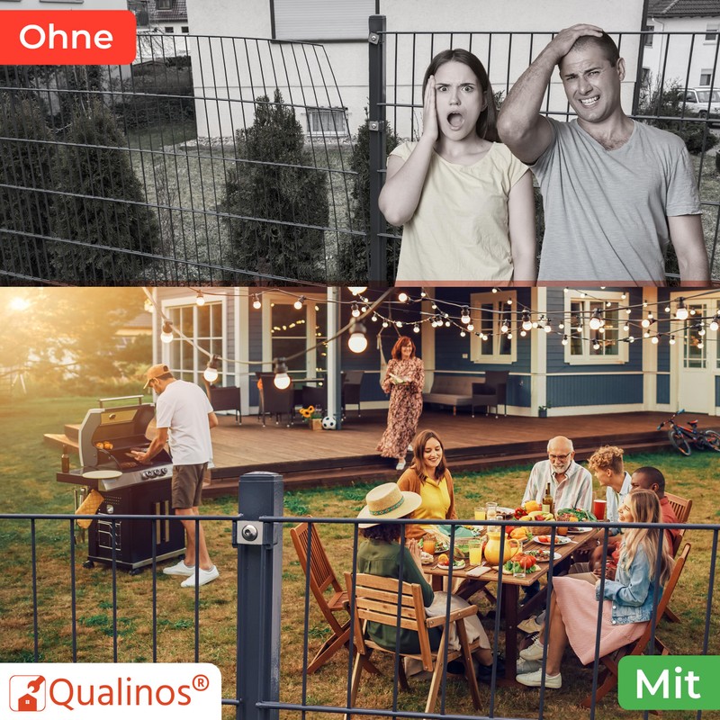 Qualinos 10x High-Quality Double Rod Mat Fence Mounting Accessories Fence