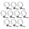 sourcing map 10Pcs Double Wire Hose Clamp, 40-45mm Adjustable Stainless