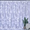 suddus White Curtain Lights for Bedroom Wall, 200 Led Twinkle