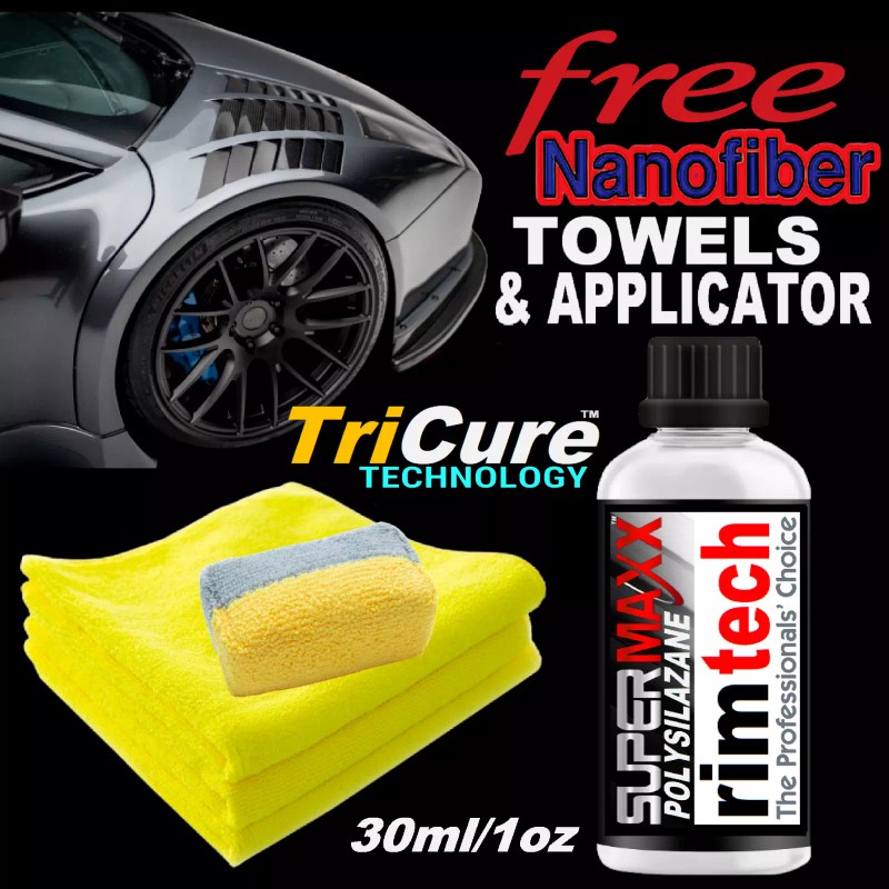 SUPERMAXX CERAMIC CAR COATING POLYSILAZANE RIMS WHEELS ALUMINUM POWDER COAT