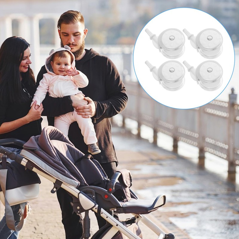 ORFOFE Baby Walker Replacement Wheels 4-Pack Universal Fit Smooth Rolling