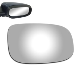 WLLW Mirror Glass for fit for Volvo 2008-2013 C30 C70 2007-2009 S60 2007-2011 S40 S80 V50 2007-2010 V70 Passenger Side Only Right Convex Replacement Glass with Adhesive