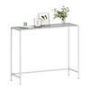 VASAGLE Entryway Table, Console Table, Tempered Glass Tabletop, Modern Sofa