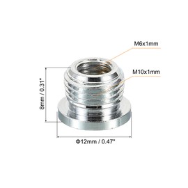 PATIKIL Gooseneck Tube Connection Thread, 3 Pack M10 Male to M6 Fine Thread Female Conversion Nut Gooseneck Hose Adapter for Microphone Gooseneck Hose Adapter