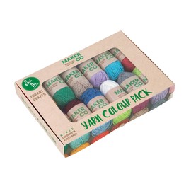 MakerCo - Recycled Cotton Yarn - 12 Pack Box 25g Each Colour