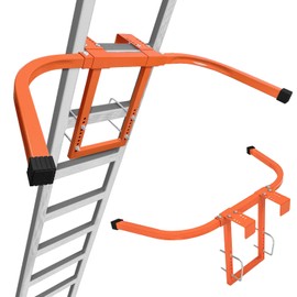 Ladder Stabilizer for Roof Gutter Wall, Heavy Duty Steel Extension Ladder Standoff Stabilizer with Non-Slip Rubber, Wing Span Wall Extension Accessory, Secure and Stable Ladder Standoff Arms