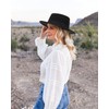 Classic Fedora Hats for Women - Unisex Wide Brim Retro