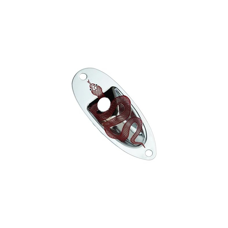 Guyker Guitar Input Jack Plate, Metal Oval Boat Shape Jackplate