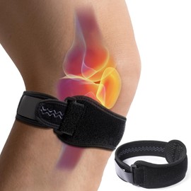 Patellaband für Sport, Fitness & Alltag – Verstellbare Kniebandage gegen Patellasehnenentzündung, Läuferknie & Knieschmerzen – Unisex Band für Größe XL, 2 Stück