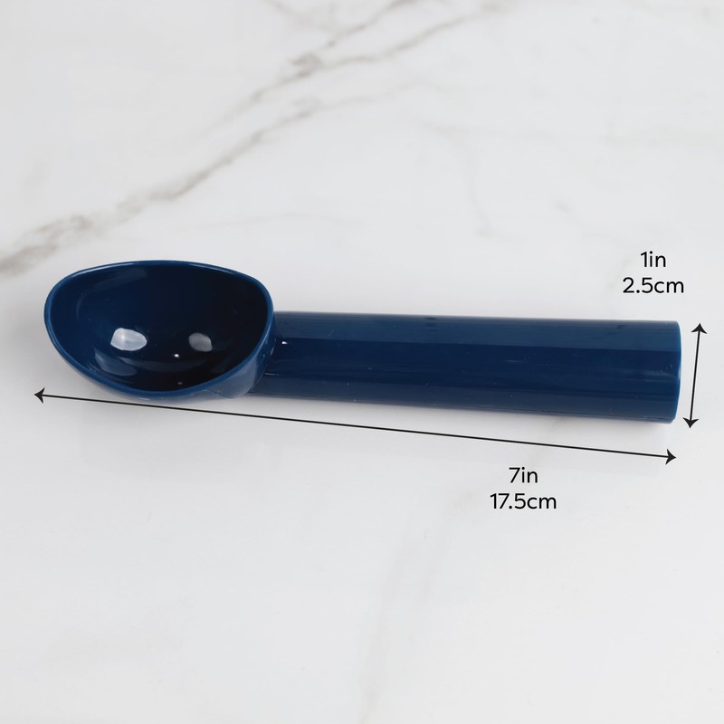 Plastic Ice Cream Scoops, Set of 2 (Navy Grey)