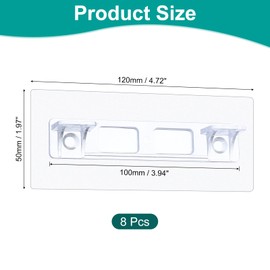 uxcell 8 Pcs Plastic Shelf Support Peg, Self Adhesive Bracket Cabinet Shelf Pegs 12 x 5cm, Double Row Partition Pin with Screw Holes for Kitchen Cabinet Book Shelf Closet Clapboard Layer