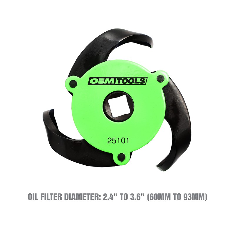 OEMTOOLS Universal Oil Filter Wrench 25101, 3 Jaw Magnetic Claw