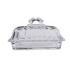 PEPAXON Glass Butter Dish with Lid for Countertop Rectangular Transparent