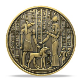 TOYTOSMPL Anubis and Ancient Egyptian Religious Coin Gift Set | Inspirational Medallion | Faith-Based Gifts for Spiritual Encouragement for Men & Women