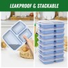 50 Pack (100-Piece) 32 oz Meal Prep Containers Reusable with