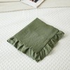 Herside Olive Green Body Pillowcase Lace Ruffled Long Pillow Case