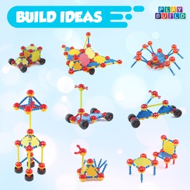 PlayBuild STEM Building Toys, 300 Piece Stem Learning Toy Kits for Kids Creative & Educational Building Blocks for Boys & Girls Ages 3+