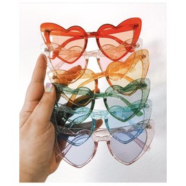 GIFIORE Heart Sunglasses for Women Trendy Cat Eye Heart Shaped Sunglasses Lovely Cute Sun Glasses Pink Sparkly Lens