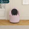 Versatile 23\" Pink Teddy Fleece Storage Stool Free Shipping Multi-Functional