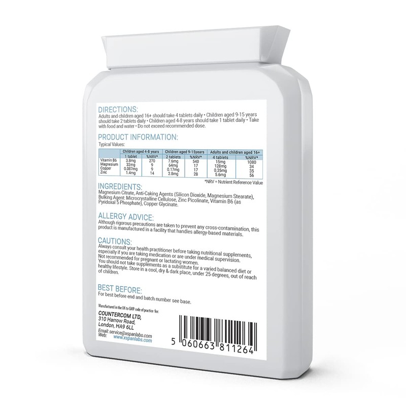 FocusBoost 120 Highly bioavailable Micro-Tablets - Magnesium Citrate, Zinc Picolinate,