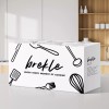 brekle White Kitchen Utensil Holder Rustic Large Wooden Utensil Organizer