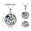 Flpruy Mountain Necklace 925 Sterling Silver Mountain Range Pendant Nature