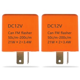 Turn Signal Relay, Value Set of 2, Turn Signal Relay, LED Turn Signal Relay, Motorcycle Relay, Flasher Relay, 12 V, 2 Pin for Motorcycles, LED Turns, Signals, Lamps, Relays