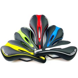 INION Bicycle Saddle Bicycle Bike Saddle Gel Bicycle Seat Mountain Bike Saddles City Touring Saddle Trekking Road Bike Men Women Jurfahr Two-Tone (Black - Yellow)