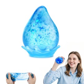 Stress Relief Squishy Water Droplet - Squeeze Ice Nice Cube Gumdrops Fidget Toys for Kids Adults, Anxiety Relief Sugar Ball Sensory Small Gadgets, Gifts for Boy Girl Men Women Christmas Autism ADHD