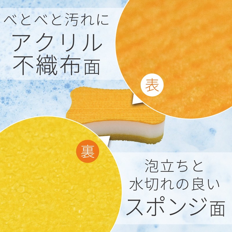 LEC Super Drop Sponge, Acrylic Non-woven Fabric, 3 Pack (Kitchen