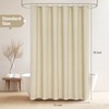 Seenus Water-Resistant Beige Fabric Shower Curtain Extra Long 72 x