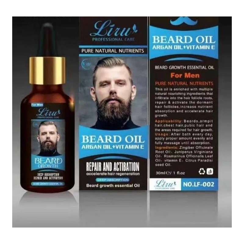 Suero Crecimiento Barba Estimula Barba Fuerte Y Uniforme Perfumada