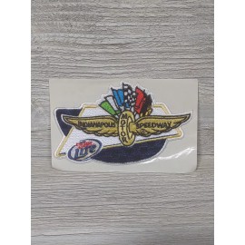 IMS Indianapolis Motor Speedway Wings Wheel & Flags Embroidered Miller Lite Patch 4"