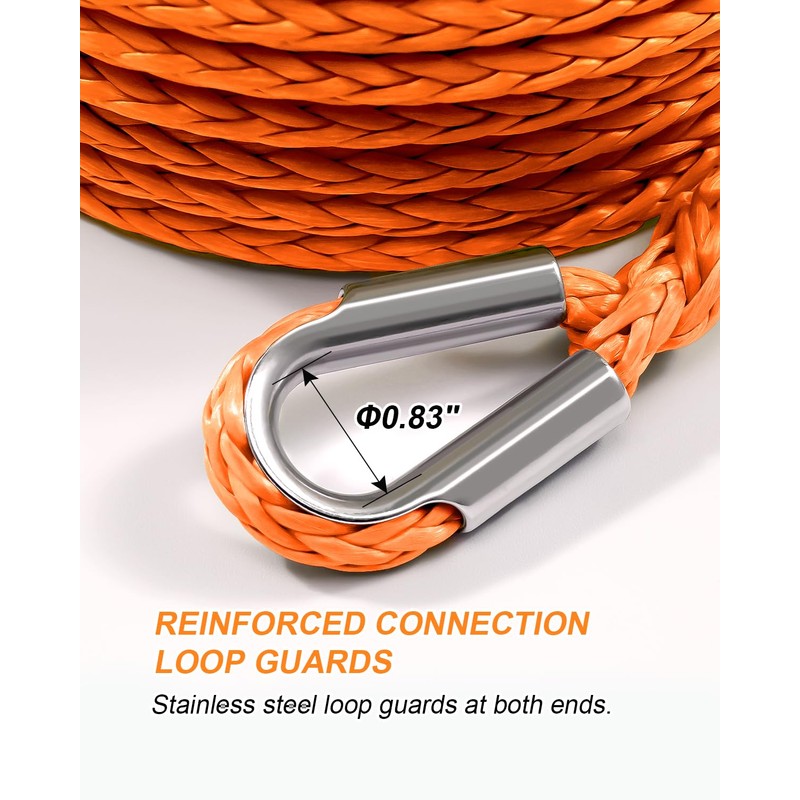 Kolvoii Winch Rope Extension 3/8 Inch x 92 Ft 26,500