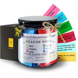 Bible scripture jar, Bible scripture jar read to me (120 pcs),Bible jar, Bible accessories,prayer cards, prayer jar, hope jar, Christian graduation gift,religious gifts for women,bible study supplies