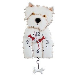 ENESCO P1328 Westie Clock 36 cm Resin