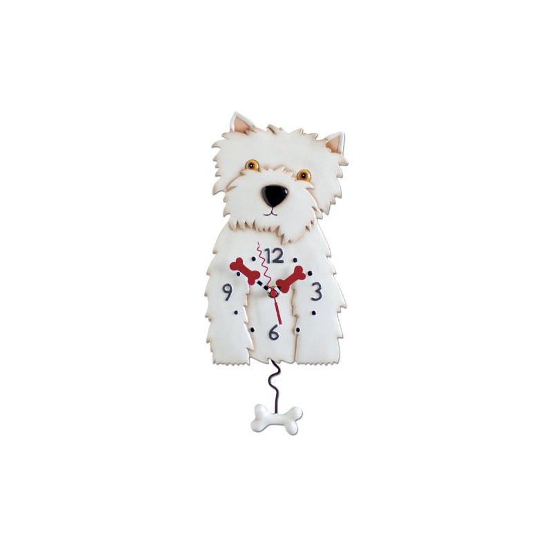 ENESCO P1328 Westie Clock 36 cm Resin