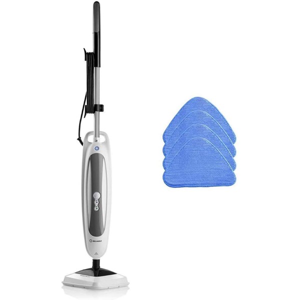 Reliable 300CU Steam Floor Mop - Steamboy Pro Electric Steam Scrubber with 4 Microfiber Pads, 1500W, Steam Cleaner for Tile, Grout, Hardwood Floor, and Carpets, 180-Degree Swivel Head
