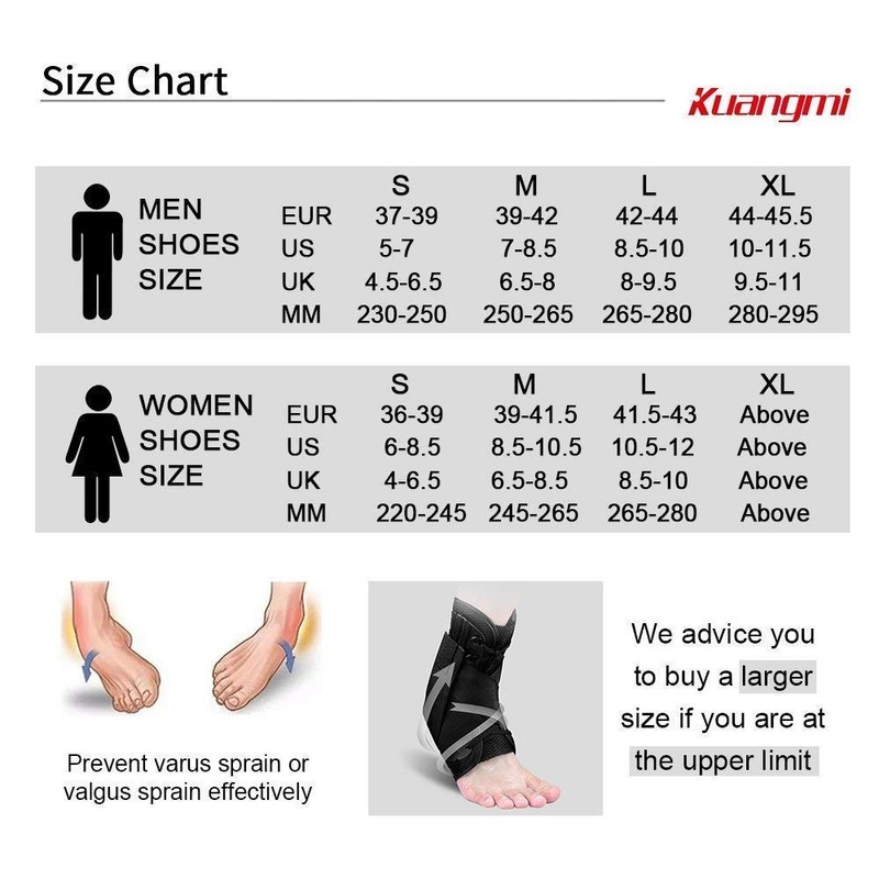 Kuangmi Ankle Support Lace Up with Side Supports and Cross