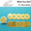 45mm Rotary Cutter Blades 10-Pack Replacement Blades Fits Fiskars, OLFA