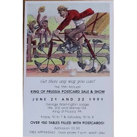 McClintock King Of Prussia Postcard Sale and Show - Whimsy illustration bicycle retro shoes