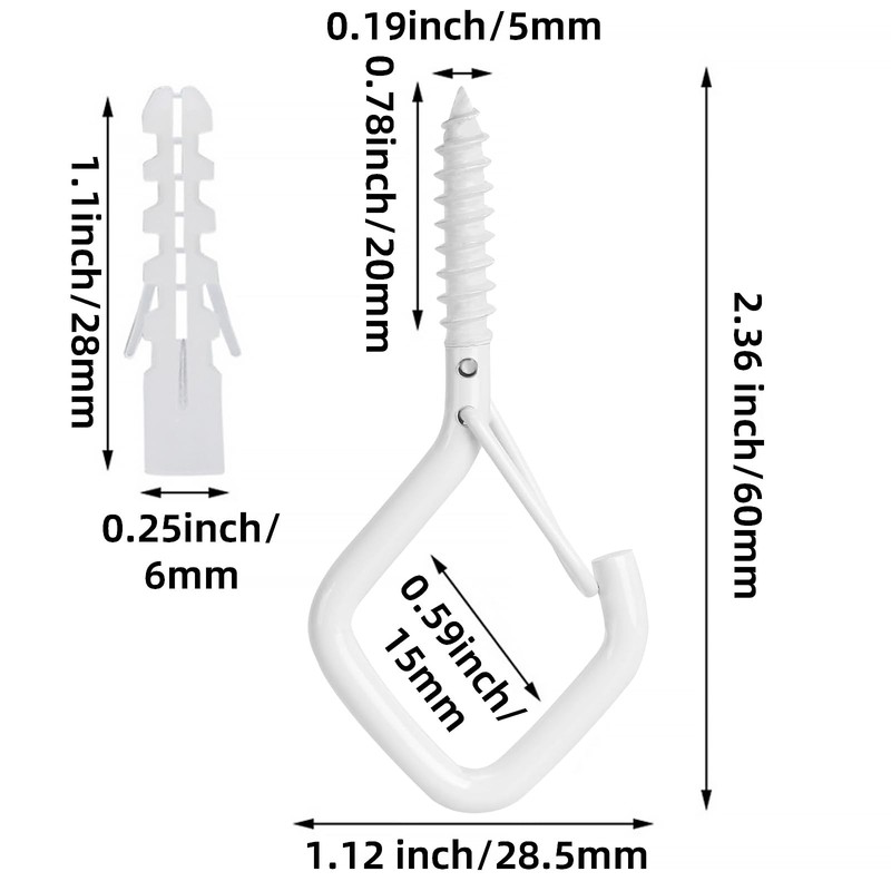 Mostantu 25 Pack Q-Hanger Hooks with Safety Buckle, 25Pcs Windproof