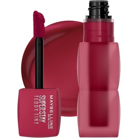 Maybelline Super Stay Teddy Tint, Tinta para Labios Mate Difuminado, Larga Duración 12 Horas, Textura Suave, No Transfiere, A Prueba de Bebidas y Besos, Tono Wild at Heart, 5 ml