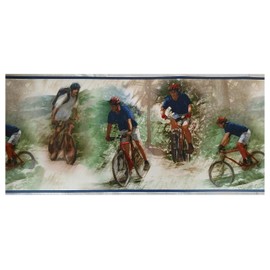 Sanitas Mountain Biking Sports Wallpaper Border Bikes Blue CK062142B