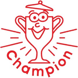 Xclamations X11872 Self-Inking Stamp for Teachers Champion