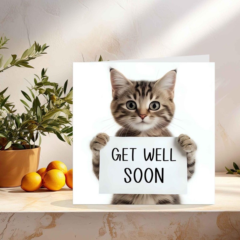 Gute Besserung Karte – Katze, Kätzchen, Herren, Damen, Freunde, 145