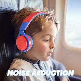 Kinder Kopfhörer mit Kabel Over Ear Kinderkopfhörer Wired Earphones Headphones für Kinder über Ohr verstellbares Stirnband faltbarer einstellbar Kopfhörer mit Lautstärkebegrenzung für Schule Reise PC