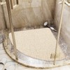 Lurowo Corner Shower Mat Non Slip, Quadrant Loofah Shower Mat