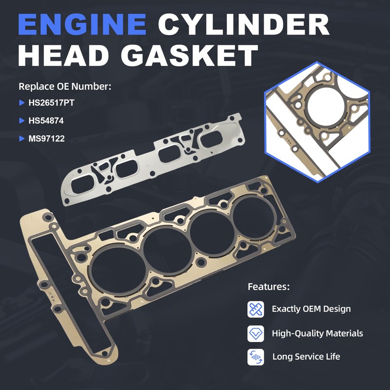 2.4 Ecotec Head Gasket Kit w/Bolts & Valves Fit for