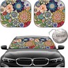 Gven Windshield Sun Shade for Car 2-Piece Foldable Sunshade for